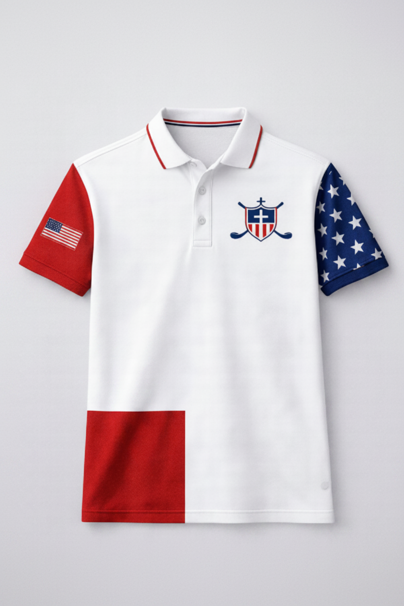 250 Years of USA Faith Based Golf Polo
