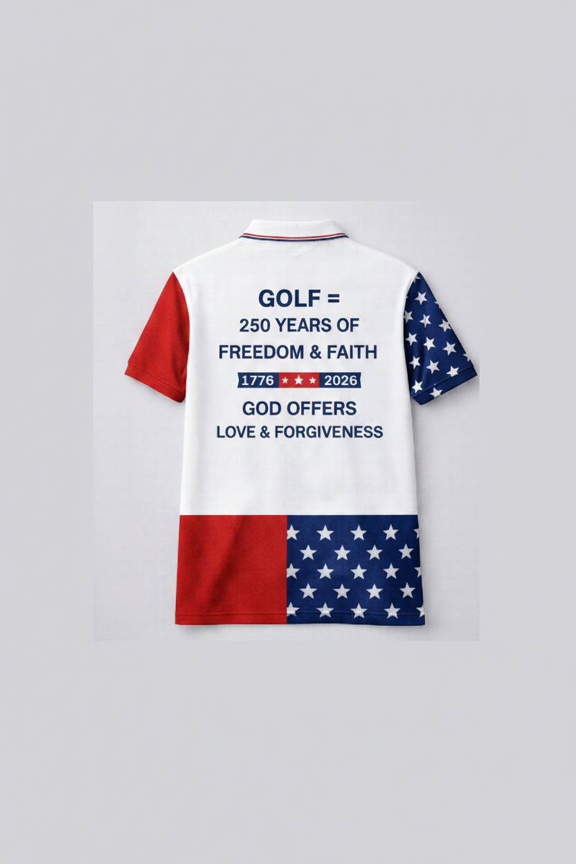 250 Years of USA Faith Based Golf Polo