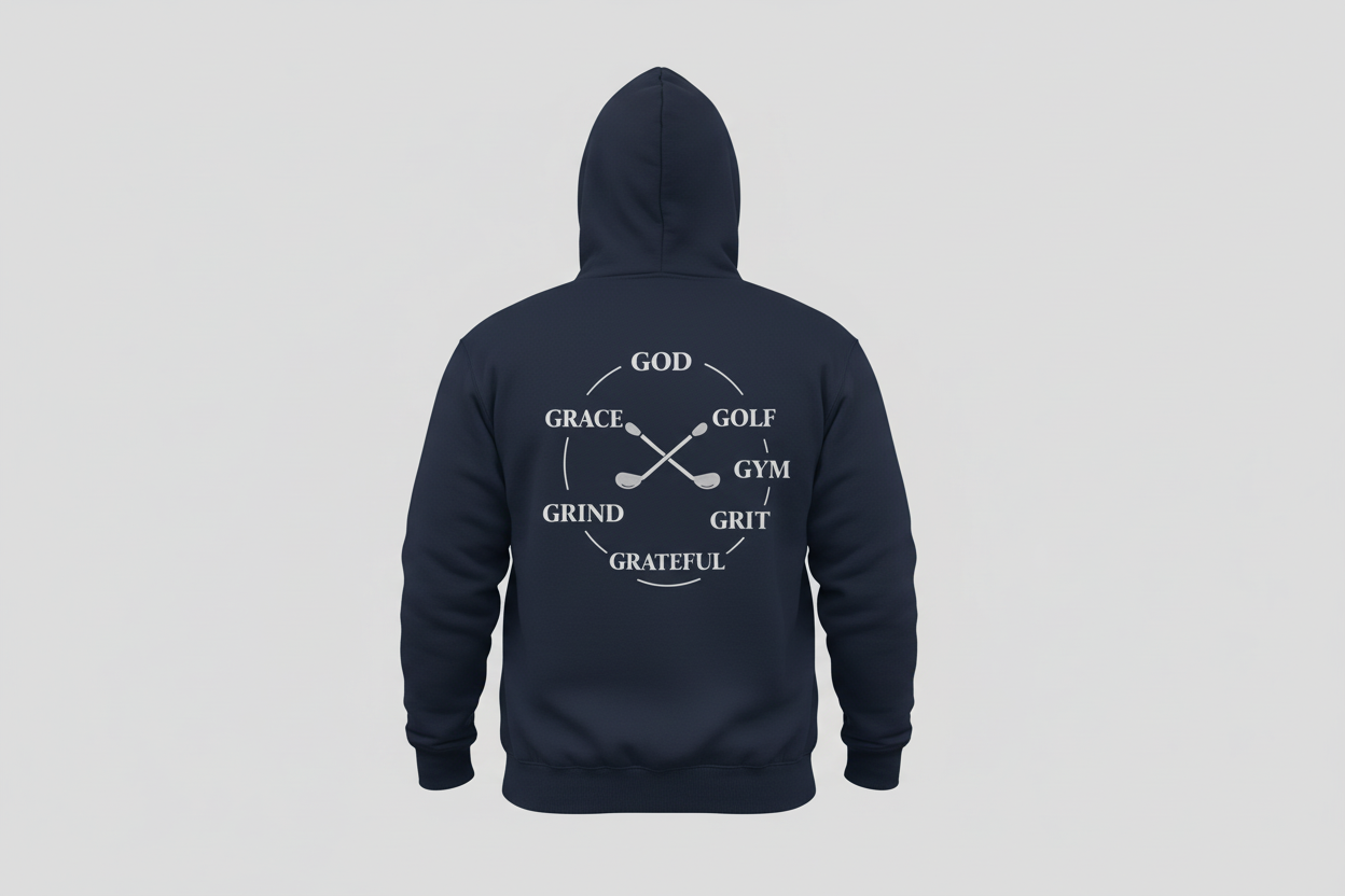 Navy Hoodie Back